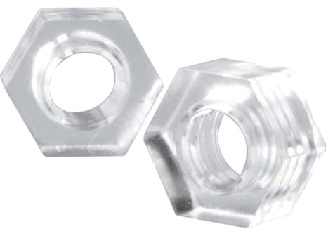 M3 M4 M5 M6 transparent isoliertes metrisches Gewinde Sechskantmutter Kunststoffmuttern PC-Kunststoff-Schraubkappe Sechskantmutter Hardware-Befestigungselemente(M2.5(100PCS))