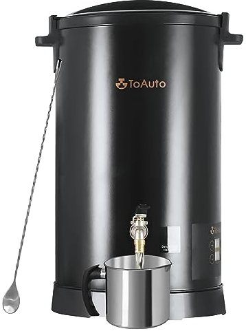 TOAUTO 20Lbs Digitaler Wachsschmelzer für die Kerzenherstellung Kommerzieller elektrischer Wachsschmelztopf mit Temperaturregelung Schnelles Ausgießen Einfache Reinigung 1100W/230V
