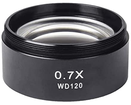 Mikroskop tillbehör WD120 0,7X trinokulärt stereomikroskop extra objektiv utbildning barlow lins 48 mm gänga