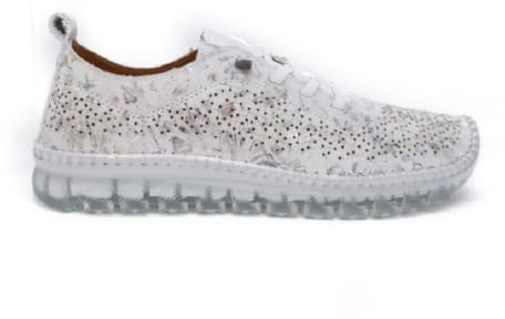ERASE - Zapatos Cordones Piel Estampada - 050-103 para: Mujer Color: Blanco Talla: 37
