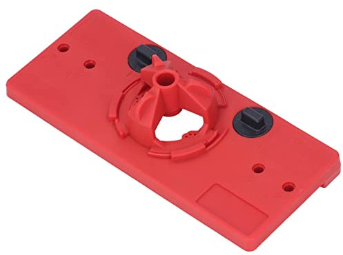 35mm Hinge Hole Saw Jig, ABS Material, Accurate Positioning, Applicable Machines Hinge Locator Set, with Fixed Rod and Locator, for Hinge Drilling (Yellow) (Red)