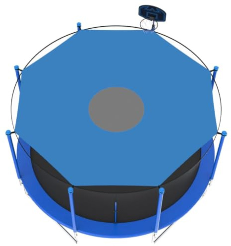 ARSBORUI Trampolin Sonnenschutz Abdeckung, Ø 183 244 305 366 427 cm Trampolin Sonnenschutznetz, UV-resistent & Reißfest Sonnensegel, für 6/8 Stangen Trampolin, Trampolinzubehör
