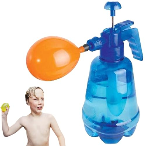 Luftballonpumpe – Luft- und Wasserballonpumpe mit 500 Teilen | Outdoor-Spielzeug für Kinder, Handpumpe, Wasserspiel für den Garten, Sommerparty-Zubehör, Nachfüllstation, Garten-Aktivitätsset