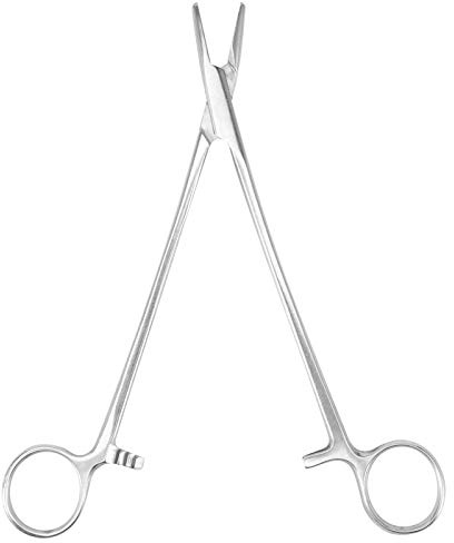 BigKing Porta agujas, porta agujas 18 cm Pinza de coser de acero inoxidable Pinza quirúrgica de uso veterinario