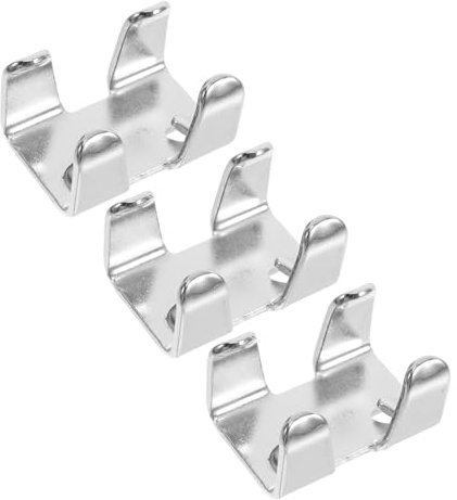 BAZEITFLOW 3pcs Heavy Duty Iron Double Rope Clamps Clips with Dual Security for Ropes for Climbing Sailing Dog Leashes Outdoor Rigging and Tensioning