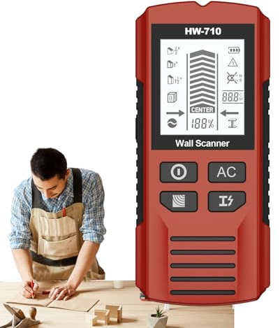 Détecteur de métaux Pinpointer, détecteur de métaux à main, Affichage LCD portable et détecteur de métal audio, Scanner mural polyvalent, scanner de sécurité à haute sensibilité pour la maison, le boi