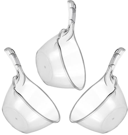 JHKNNK Mestolo in Plastica 3 Pezzi Manico, Cucchiaio da Bagno da Cucina per Annaffiare Piante, Contenitore Acqua Grande Capacità, Utensile Versatile per Uso Domestico e Bagno