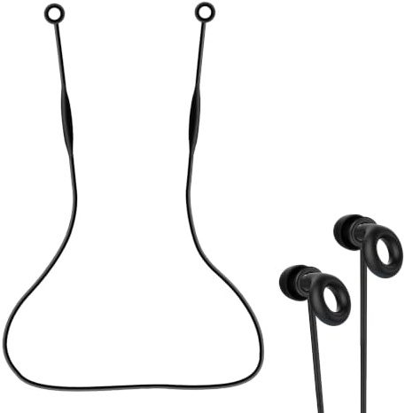 1Pc Earplug Lanyard Magnetic Tug-Resistant Safety Earplugs Cord Silicone | For Loops Earplug Safety Cord, Removable Ear Plugs Link Cord Flexible Headphones Anti-Lost Sports Lanyard Accessories, 62.5cm