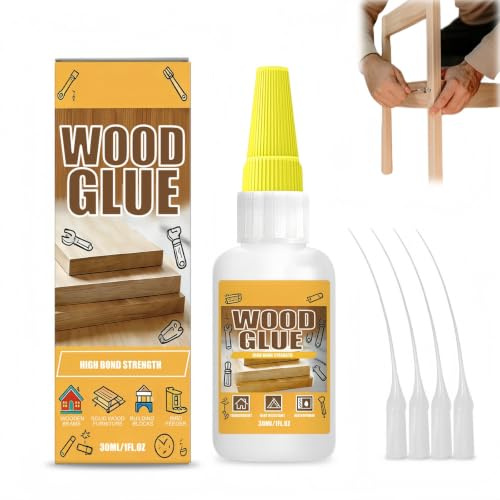Wood Glue Strong for Furniture & Outdoor Use,Glue for Wood Adhesive | Heavy Duty Waterproof Wood Adhesive,Exterior Wood Glue for Crafts,Repairs,DIY Projects,Fast Drying Strong Wood Glue,30ml