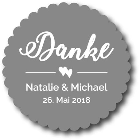 Geschenkanhänger Tags Etiketten Danke Hochzeit Kommunion Konfirmation Taufe Geburtstag