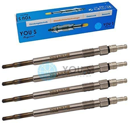 4 Stück YOU.S Original Glühkerzen Länge: 117 mm Spannung: 7,0 V - N10579808