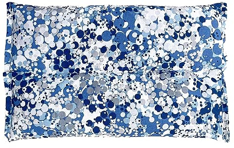 SacksyThyme Microwave Heating Pad for Pain Relief, Flaxseed & Cherry Pit Herbal Heating Pad, Hot Cold Therapy (Indigo)