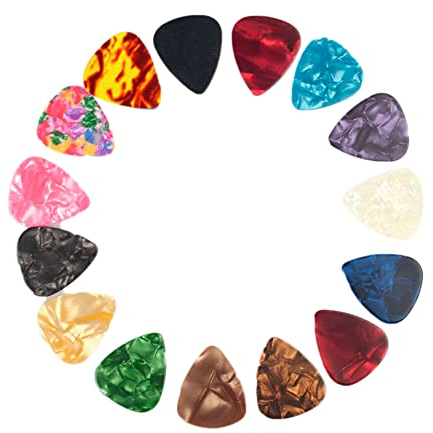 Gitarren Plektren Dünn Weiche 50 Stück, Plektrum für Akustikgitarre, E-Gitarre, Ukulele, Bass, Guitar Picks, Zubehör für Gitarre (0.46mm)