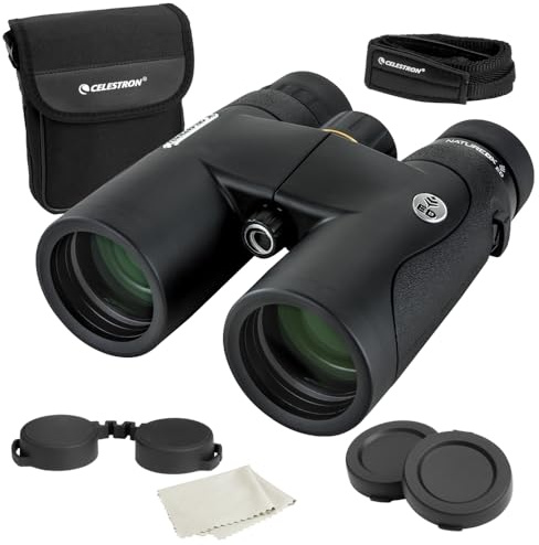 Celestron 72333 Nature DX Ed 10x42 Binoculars with Extra-Low Dispersion Objective Lenses for Outdoors and Birding, Fully Multi-Coated with BaK-4 Prisms, Rubber Armoured, Fog & Waterproof