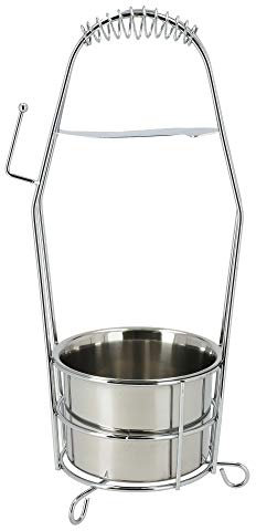 AO® Panier à charbon pour chicha à charbon naturel chromé | Charbon incandescent pour stocker et transporter en toute sécurité (grand)