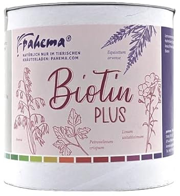 pahema Biotin Plus 200 g - Kräuter + Biotin - für Fell + Krallen - Ergänzungsfuttermittel für Hunde + Katzen