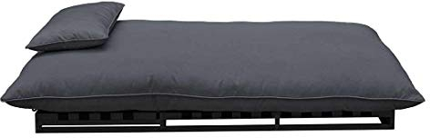 OUTLIV. Gartenliege Heaven Aluminium Sunbrella - Wetterfest, verstellbare Rückenlehne, schnelltrocknend, 240 kg Belastbarkeit, Anthrazit/Sooty