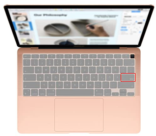 MiNGFi Transparent Tastaturschutz für MacBook, A2179/A2337, US/ANSI | Für MacBook Air 13 A2179 (2020), A2337 (M1, 2020-2022), F1-F12 mit halber Höhe, Touch ID, Silikon, Transparent