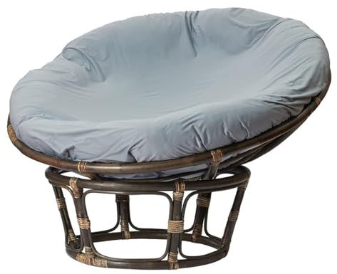 HUDSON COMFORT Wasserabweisender Papasan-Kissenbezug – weicher Mikrofaser-Schonbezug mit Reißverschluss – knitterfrei und maschinenwaschbar – für den Außen- und Innenbereich (140 cm, Grau)