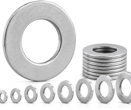 Unterlegscheiben DIN 125 Form A | Edelstahl A2 (V2A) | 100 Stück | M6 – 12 mm Außendurchmesser & 1,6 mm Stärke | Beilagscheiben für Schrauben, Muttern & Gewindestangen | Innen- & Außenbereich
