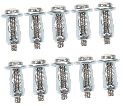 FUNOMOCYA Chevilles pour Murs Creux en Acier Inoxydable avec Écrous Pétales et Vis D'expansion, 10pcs, Acier Galvanisé Argenté, Fixation Simple et Uniforme pour Portes Creuses