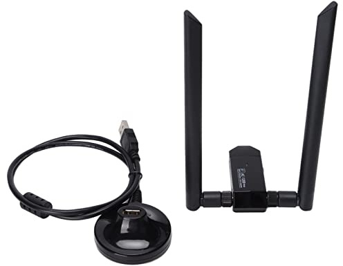 Adaptador USB WiFi, Tarjeta de Red Inalámbrica de Largo Alcance 2.4G 5G para Escritorio para PC