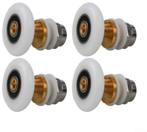 Badezimmertür-Riemenscheibe, Kupfer + Nylon, leichtgängiges Gleiten, reduziert Reibung, 25 mm Größe, 4 Riemenscheiben