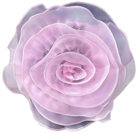 FANSWAN Große Rosen-Broschen für Damen, handgefertigt, Stoffblumen, Anstecknadel, Anstecknadel, Modeschmuck, Abzeichen, Mantel-Zubehör