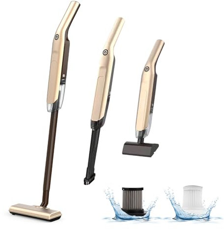 Aspirateur Balai sans Fil, Aspirateur Balai Puissance de 50W, 3en1 à Main et Vertical Léger Aspirateur sans Fil 10KPa,Durée 60 Minutes, pour Tapis, Sols Durs, Poils d'animaux Balai Aspirateur Sans Fil
