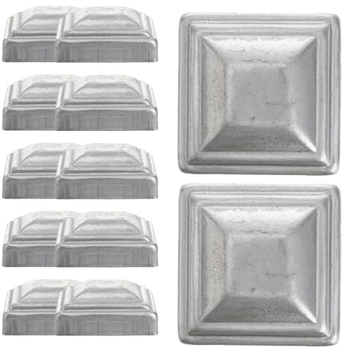 Angoily Quadratische Metall Pfostenkappen 5.00X5.00 Cm 12 Stück Zaunpostkappen Abdeckungen Für Holzpfosten Verkehrsbarriere Geländer Schutzkappen Robuste Eisen Zaunabdeckung