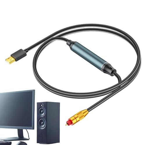 Adaptateur USB vers audio optique | Plug and Play USB vers émetteur optique, câble USB vers câble optique, convertisseur audio portable USB vers optique pour voyage