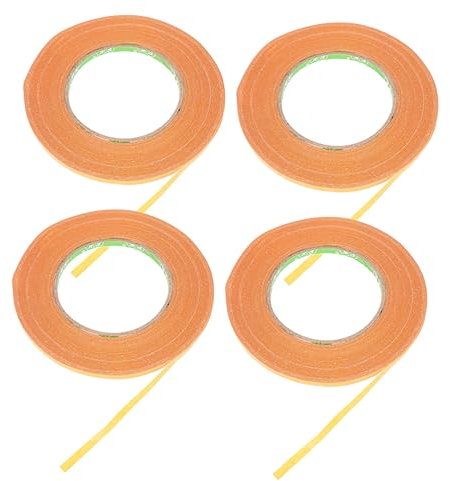 Warmhm Double Sided Tape Outdoor Use Strong Adhesive Cloth Duct Tape for Carpet Seams Binding Books 4 Rolls Yellow Home and DIY Use