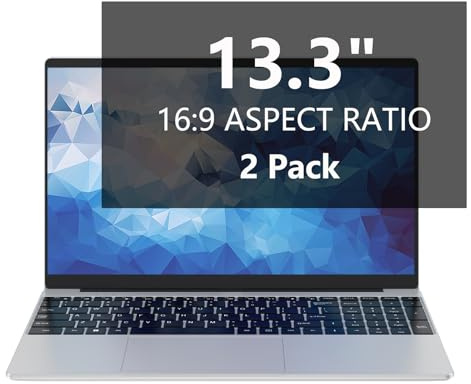 Koelaa 2 Stück Laptop Blickschutzfolie 13.3 Zoll für 16:9 Seitenverhältnis Monitor, Notebook Privacy Filter, Anti Spy Filter Bildschirmschutzfolie Sichtschutzfilter - 13.3 (16:9)