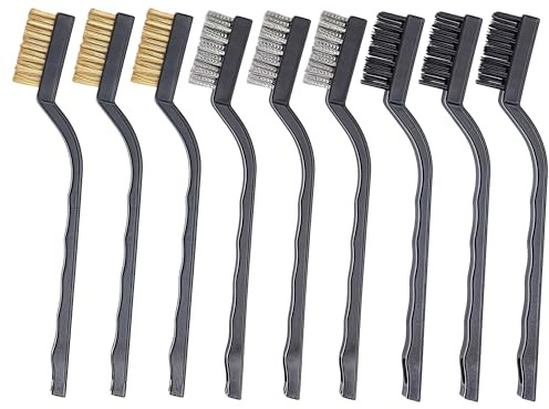 9-Piece Deep Cleaning Brush Wire Brush Set for Removing Weld Slag Rust Grill Cleaning Paint Scrubbing etc