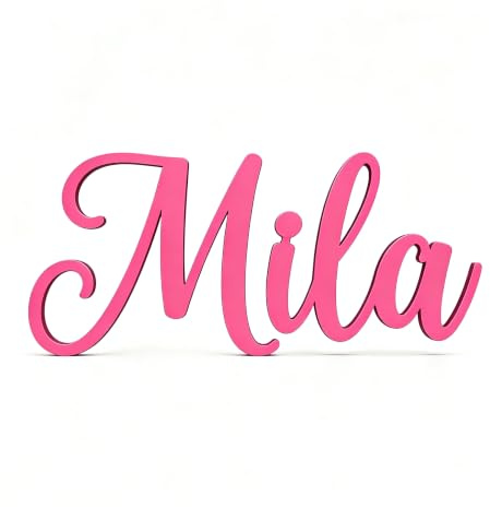 Kikone Holz Namens Wanddekoration,Personalisierte Baby Namensschilder,Babyzimmer Holz Name Deko,Individueller Schriftzug für die Kinderzimmer Wanddekoration – anpassbaren Schriftarten, Farben &Größen