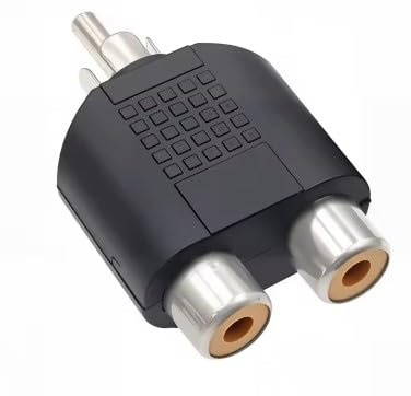 Générique *** X 10-10 Pièces - Lot de 10 Adaptateurs Convertisseurs Audio RCA Mâle vers Double RCA Femelle - Répartiteur Splitter 2 Prise Fiche Diviseur Séparateur Connecteur - Video Adaptateur
