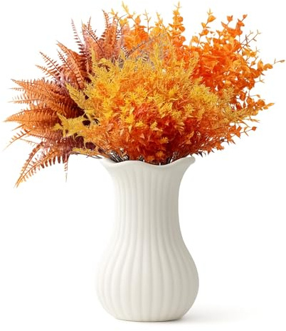 AYNKH 9 paket höstdekorationer konstgjorda blommor, falska höstblommor vackert handgjorda, UV-beständiga hållbara, höst falska blommor för hem trädgård veranda inomhus utomhus halloween jul höst dec