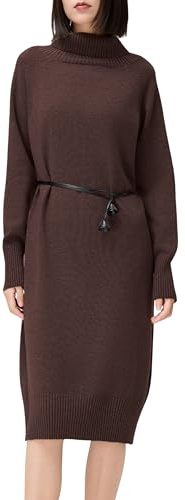 Beauty Women Abito Maglione Donna Collo Alto Invernale con Cintura o Cordino | Vestito Maglia Morbido Maniche Lunghe | Elegante Casual | 5 Colori | S/M - L/XL