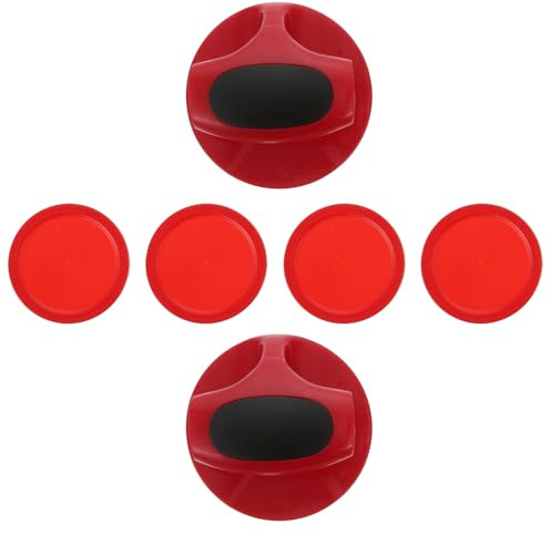 GLEAVI Kit de Remplacement pour Hockey sur Air 94Mm Comprenant Palets en Plastique et Poussoirs Résistants pour Mini-Tables Accessoires de Hockey sur Glace pour Jeu Familial et