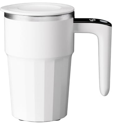 Taza de Café con Agitación Automática - 380ml Vaso Eléctrico Recargable USB Con Pantalla De Temperatura | Taza Automezcladora - Para Picnic Camping Senderismo Hogar Té Lattes Chocolate Caliente
