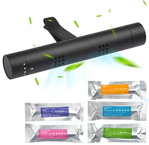 BUYGOO 6pz Deodorante per Auto in Alluminio （Ultimo Stile nel 2019） - Diffusore Profumo Auto, Purificatore d'Aria Auto, Aromaterapia Diffusore Auto con Olio Essenziale Solido con 5 Ricariche