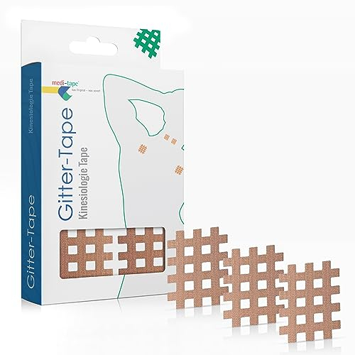 Medi-Tape Gittertape Typ B – 120 Stück Gitterpflaster, Hochwertiges Akupunkturpflaster - Cross Tape Schmerzpunkte oder als Narbenpflaster, Selbstklebend und vielseitig einsetzbar