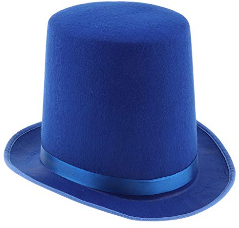 Zylinder Hut für Erwachsene, für Zauberer, Karneval, , Gentleman , Blau