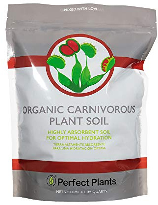 Perfect Plants Carnivorous Plant Soil | Organic Premium Mix | Use with Venus Fly Traps, Pitcher Plants, or Other Carnivorous Plants (4 qts.)