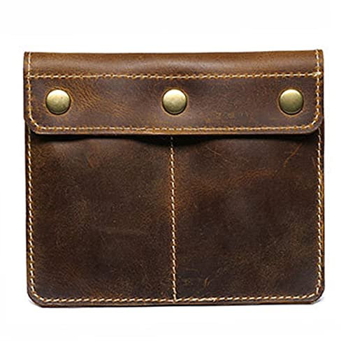 Elegance Uhrenbox aus Vegan ​Leather Luxuriöse Uhrenrolle Uhrenbox aus Leder für 2 Uhren Handverar Beitetes Etui zur Uhren Aufbewahrung Tragbare Reiseuhr Geschenk,Brown