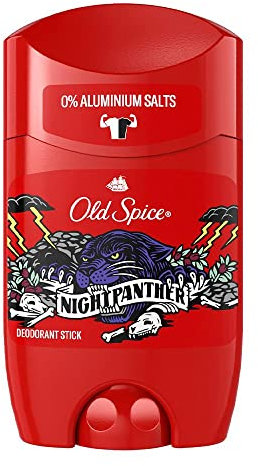 Old Spice Night Panther Deodorant Stick For Men 50 ml, 48H Fresh, 0% Aluminium Salts, Anti-White Marks and Yellow Stains