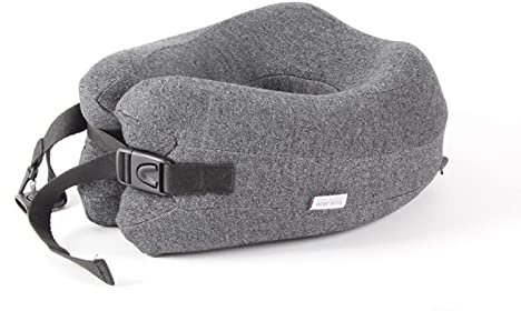 Travel Pillow - Comfort Memory Foam Neck Support Cushion (Traveling, TV, Reading) - Dark Grey
