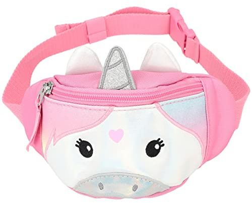 Depesche 12224 Princess Mimi – Fanny Pack Rosa für Kinder, Motiv Einhorn mit Ohren und Horn, verstellbare Umhängetasche, Mehrfarbig