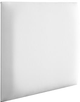 RAVIO Panneaux muraux rembourrés | Lambris 3D avec Mousse | Coussin Mural comme tête de lit pour lit | Decoration Murale pour Chambre, Chambre d'enfant, Bureau, Couloir | Blanc, 50 x 50 cm