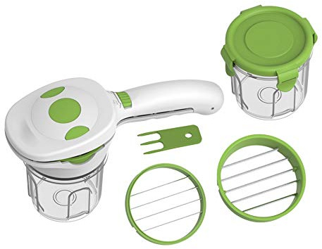Rfeeuubft 5 in 1 Quick Stainless Steel Meat Mincer Slicer 5 in 1 Vegetable Cutter by Multifunction